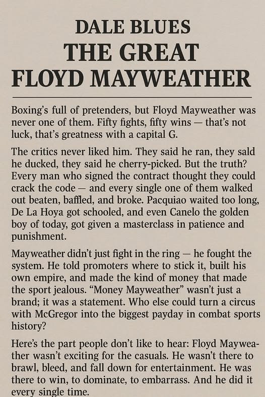 The Great Floyd Mayweather