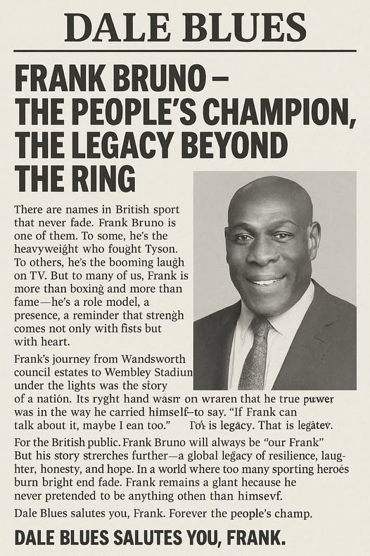 Frank Bruno – The People’s Champion, The Legacy Beyond the Ring