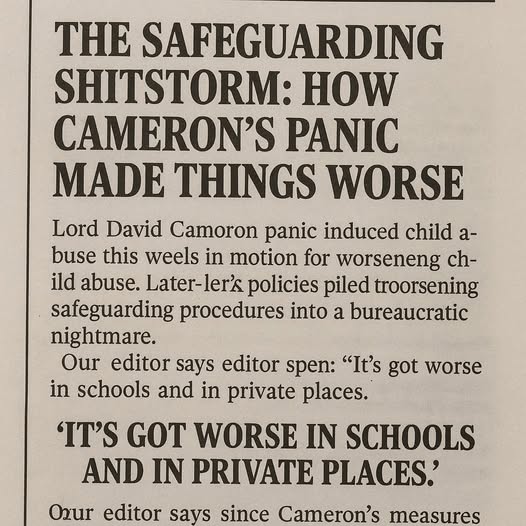 The Safeguarding Shitstorm: How Cameron’s Panic Made Things Worse